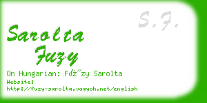 sarolta fuzy business card